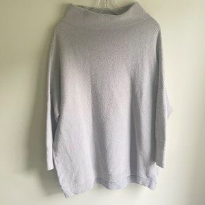 Free People Size S Gray Ottoman Slouch Oversized Tunic Sweater
